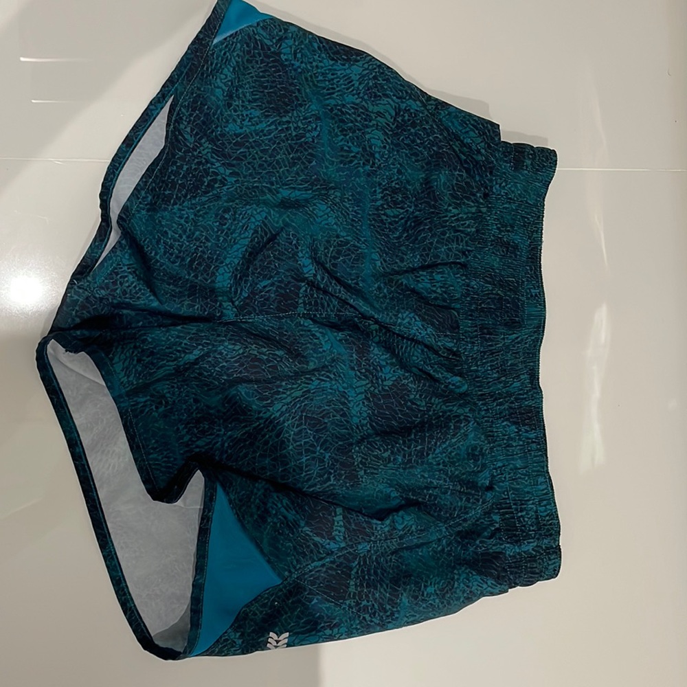All In Motion Blue and Green Nature themed Athletic Short